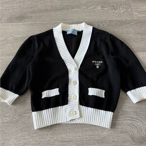 Prada Cropped cotton cardigan